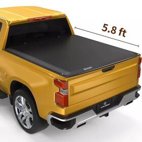F09cetctc1003 Yitamotor 5.8 Ft Bed Tonneau Cover Soft Roll Up For 19-25 Chevy Silverado Gmc Sierra 1500