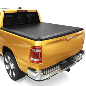 Yitamotor Yatcya-0052 Truck Bed Tonneau Cover Quad Fold Dodge Ram 1500 6.4 Ft Black Soft