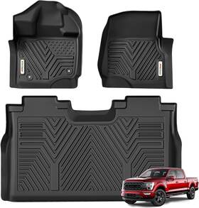 Ytes0001 Yitamotor Floor Mats Fit For Ford F-150/f150 Lightning Supercrew Cab Black