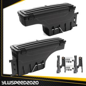 V-02isc1210tbk Ylwspeed20 Fit For 2017-20 Ford F-250 F-350 Pickup Rear Rh&lh Truck Bed Storage Box Toolbox
