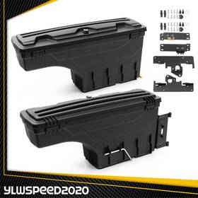 V-02isc2002tbk Ylwspeed20 Rear Truck Bed Storage Box Toolbox Left And Right Fit For 2005-2020 Toyota Tacoma