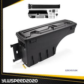V-02isc4515lbk Ylwspeed20 Truck Bed Storage Tool Box Left Fit For 2007-19 Chevy Silverado Gmc Sierra 1500