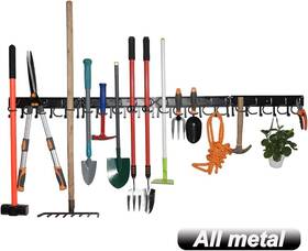 Yuetong 717461558222 68 Inch All Metal Garden Tool Organizer Adjustable Black