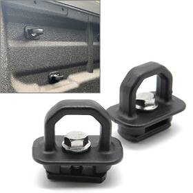 Yusen233 612017104581 2pcs For Chevy Silverado Pickup Car Trucks Tie Down Anchors Hooks Black