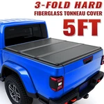 5FT Hard Tri-fold Frp Truck Bed Tonneau Cover For 2020-2026 Jeep Gladiator Jt. Fixed Price $359.99.