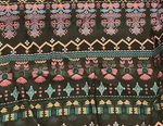 Velvety Smooth Native American Print Brown Pink Turquoise Golden Fabric 46 Bty. Fixed Price $19.95.