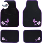 Embroidery Butterfly And Flower Car Floor Mats, Purple Universal. Fixed Price $49.41.