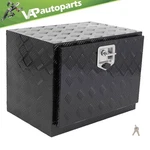 24"X 17"X18" Multifunctional Storage Tool Box For Truck W/2X Chain Black. Fixed Price $117.25.