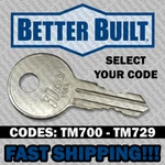 Better Built Truck Tool Box Replacement Key Cut Code TM700-TM729. Fixed Price $6.99.
