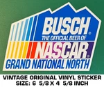 Busch Grand National North - Nascar Vintage Original Decal Sticker. Fixed Price $9.43.