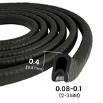 Rubber Edge Trim Seal Black 10FT Channel Grip For Car Door Metal 1/16-1/8. Fixed Price $10.99.