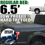 Topline For 1997-2004 Dakota 6.5 Ft Bed Lopro Hard Tri Fold Tonneau Cover+led. Fixed Price $570.00.