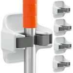 Reliahom 5 Pack Broom Holder Wall Mount Mop Grippers No 1RACK, White. Fixed Price $22.96.