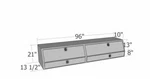 Westin Aluminum Brute Contractor Topsider 96IN W/ Drawers/doors 80-TBS200-96D-BD. Fixed Price $1556.49.