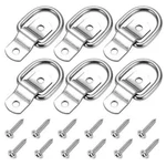 6 Pack Ring Tie Down Anchors 1/4" Heavy Duty Stainless Steel Trailer. Fixed Price $17.99.
