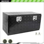 36"X 17"X18" Multifunctional Storage Tool Box For Truck W/2X Chain Black. Fixed Price $167.44.