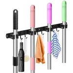 Mop Broom Holder Wall Mount, Black Stainless Steel Tool Storage Organizer For.... Fixed Price $24.12.