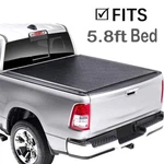 5.8FT Soft Roll Up Tonneau Cover Truck Bed For 2007-23 Silverado Sierra 1500 Blk. Fixed Price $137.99.