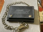 New Dickies Men Black Leather Chain Trifold Wallet Classic Capacity. Fixed Price $19.99.