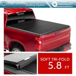 5.8FT Tonneau Cover Soft Tri Fold For 2019-24 Chevy Silverado/gmc Sierra 1500. Fixed Price $207.09.