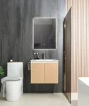 24IN White Wall Mount Bathroom Vanity Combo With Towel Rack. Fixed Price $266.79.