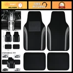Universal Waterproof Leather Car Floor Mats - Set 4 For Sedans, Suvs, Trucks. Fixed Price $40.99.