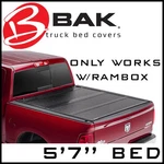 Bakflip F1 Hard Folding Tonneau Cover Fits 19-24 1500 5'7" Bed W Rambox. Fixed Price $1399.99.