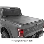 Rough Country Hard Tri-fold Truck Bed Cover For F150 Lightning W/ 67". Fixed Price $849.95.