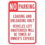 Lyle T1-1101-EG 12X18 Loading Zone No Parking SIGN,18" 12" 36A903. Fixed Price $35.67.