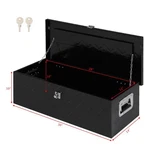 30" Black Aluminum Pickup Truck Trunk Bed Tool Box Trailer Storage + Lock W/ Key. Fixed Price $73.53.