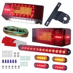 Submersible Led Trailer Light Kit Rectangle American Flag Designed 3RD Brake .... Fixed Price $59.08.