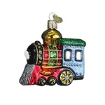 Old World Christmas Small Locomotive 46003 Glass Ornament W/ Owc Gift Box. Fixed Price $19.00.