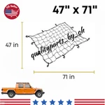 Jeep Gladiator 2020-2025 Truck Bed Cargo Net 47"X71"HEAVY Duty Tie Down Hook. Fixed Price $22.50.
