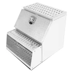 25"X28"X24" Aluminum Side Mount Semi Truck Tool Box Saddle Step Open Wide Design. Fixed Price $394.48.