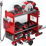 Yyr Power Organizer Wall Mount With Charging Station, Cordless Tools Han.... Fixed Price $154.47.