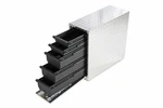 Dee Zee DZ95DA Wheel Well Tool Box Natural Alumin 20.5"X8.5"X18.875" 1.9 Cu. Ft.. Fixed Price $455.98.