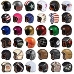 New 2025 T50 Del Mar 3/4 Open Face Retro Motorcycle Helmet Dot Cafe Racer. Fixed Price $119.99.