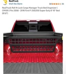 Realtruck Roll-n-lock Cargo Manager Bed Organizer CM109 08-16 Ford F-250/350. Fixed Price $160.00.