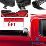 6FT Bed Fit For 2016-2022 Toyota Tacoma Access Lorado Soft Roll Up Tonneau Cover. Fixed Price $125.97.