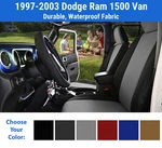 Genuine Neoprene Seat Covers For 1997-2003 Dodge Ram 1500 Van. Fixed Price $270.00.