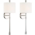 Crystorama RAC-A3501-PN Rachel Bath Sconce Wall Light In Polished Nickel. Fixed Price $218.00.