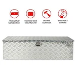 Silver 48"X15"X15" Aluminum Pickup Truck Bed Tool Box Trailer Storage W/lock Key. Fixed Price $155.04.