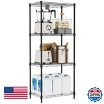 Mzg 4 Tiers Shelf Metal Storage Shelves Wire Rack Closet Organizers With Wheel. Fixed Price $76.71.