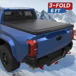 6FT 6'2" Tri-fold Soft Truck Bed Tonneau Cover For 2016-2026 Toyota Tacoma. Fixed Price $144.89.