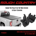 Rough Country Tri-fold & Seat Covers For Colorado Canyon W/ 60" Beds. Fixed Price $1049.90.