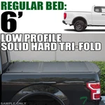 Topline 2019-2023 Ford Ranger 6' Bed Low Profile Hard Tri Fold Tonneau Cover. Fixed Price $520.00.