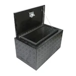 30"X17"X17.75" Aluminum Stripes Plated Waterproof Tool Box With Lock And Keys. Fixed Price $128.05.
