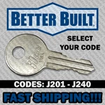 Better Built Truck Tool Box Replacement Key Cut Code J201 - J240. Fixed Price $7.99.