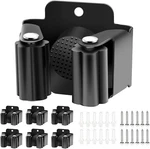 Verdenu 6 Broom Wall Mount, Mop Holder, Pack, Black. Fixed Price $15.94.