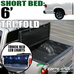 Topline For 1994-2003 Chevy S10/S15 6' Bed Tri Fold Soft Tonneau Cover+led Light. Fixed Price $190.00.